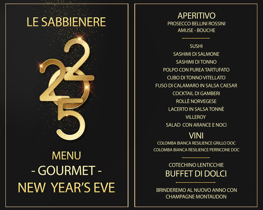 MENU GOURMET NEW YEAR’S EVE